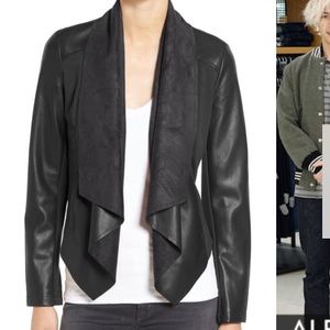 ‼️price drop Faux leather drape front jacket